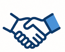 Handshake icon – symbol of customer relationship
